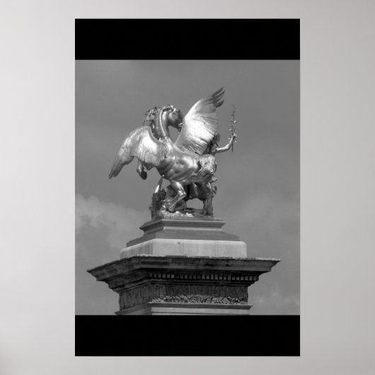 Pegasus Pont Alexandre statue skulptur Paris Pont Poster (Voorkant)