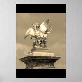 Pegasus Pont Alexandre statue skulptur Paris Pont Poster