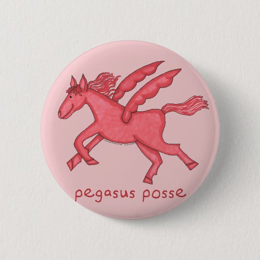 Pegasus Posse 2-1/4-inch Ronde Button 5,7 Cm (Voorkant)