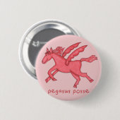 Pegasus Posse 2-1/4-inch Ronde Button 5,7 Cm (Voorkant /achterkant)