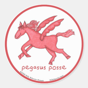 Pegasus Posse ronde stickers