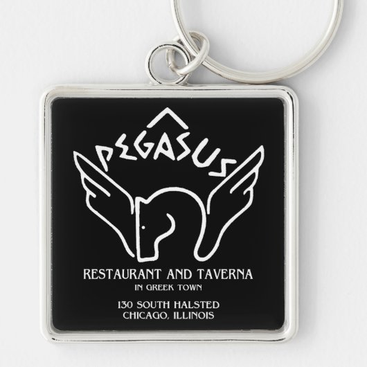 Pegasus Restaurant en Taverna, Chicago, IL Sleutelhanger (Voorkant)