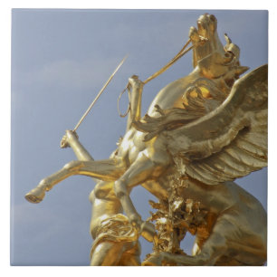 Pegasus standbeeld op de Pont Alexander III brug Tegeltje