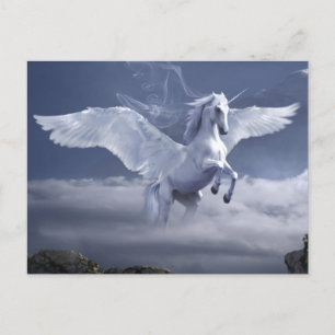 Pegasus tijdens de vlucht briefkaart