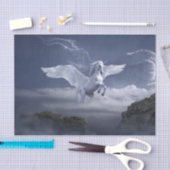 Pegasus tijdens de vlucht tissuepapier (Craft)
