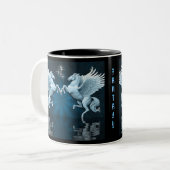 Pegasus turquoise Réflexions Café Mug (Devant gauche)