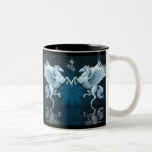 Pegasus turquoise Réflexions Café Mug (Droit)