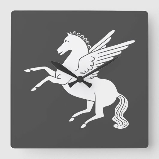 Pegasus Vierkante Klok (Voorkant)