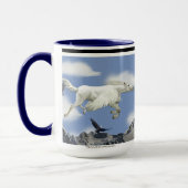 Pegasus volant & Eagles Imaginaire Art Mug (Gauche)