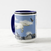 Pegasus volant & Eagles Imaginaire Art Mug (Devant gauche)