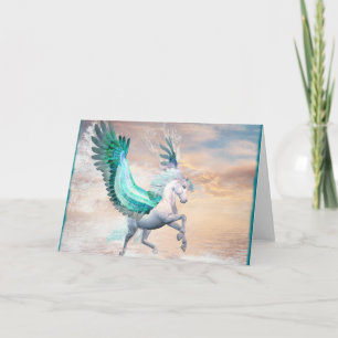 Pegasus Wenskaart & envelop, u past het aan! Kaart