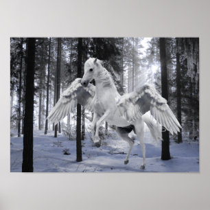 Pegasus Winged Flying Horse Poster