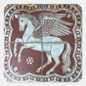 Pegasus Winged Horse Vierkante Sticker (Voorkant)