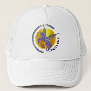 Pegasus Zilveren Boog met Gouden Zon Trucker Pet