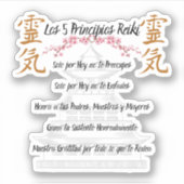 pegatina 5 principios reiki sticker (Voorkant)