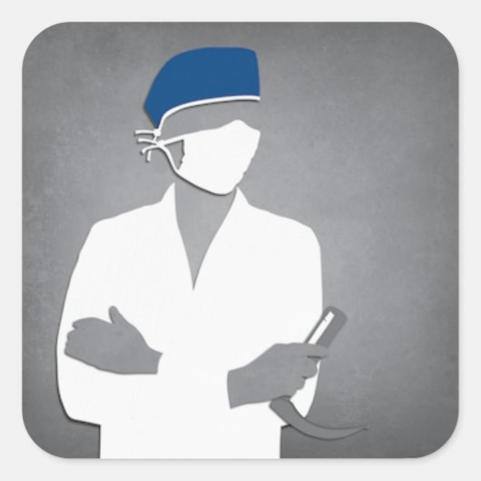 Pegatina anestesista vierkante sticker (Voorkant)