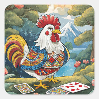 Pegatina de polo vierkante sticker