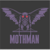 Pegatina de vinilo con forma personalizada mothman sticker (Voorkant)