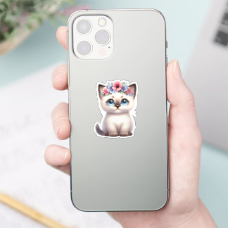 Pegatina Gatito Kawaii Adorable Sticker