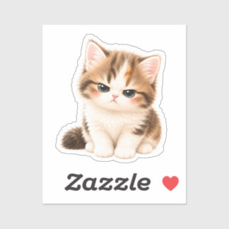 Pegatina Gatito Kawaii Adorable Sticker