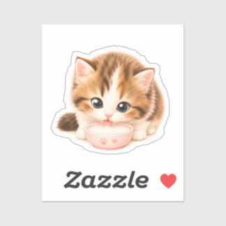 Pegatina Gatito Kawaii Adorable Sticker