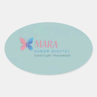 Pegatina personalizada con diseño moderno ovale sticker