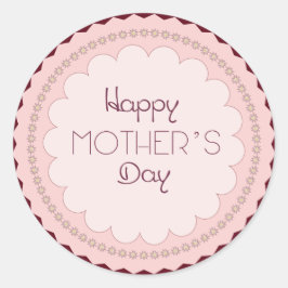 Pegatina redonda "mother's day" etiqueta moderna ronde sticker