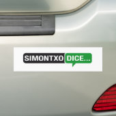 Pegatina Simontxo dice... Bumpersticker (Op auto)