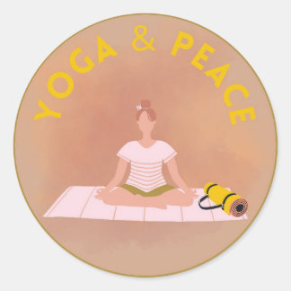 Pegatina/Sticker  de Yoga con Frase Inspiradora Ronde Sticker