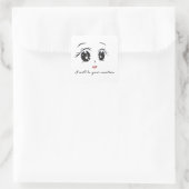 pegatina vierkante sticker (Tas)