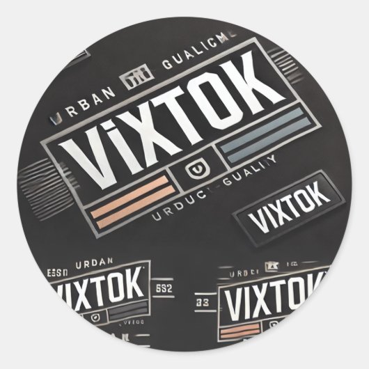 Pegatinas CLIB VIXTOK Ronde Sticker (Voorkant)
