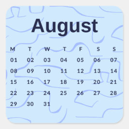 Pegatinas mes del año - August (S'K) *2022 Vierkante Sticker