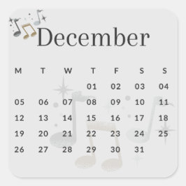 Pegatinas mes del año - December (S'I) *2022 Vierkante Sticker