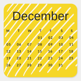 Pegatinas mes del año - December (S'J) *2022 Vierkante Sticker