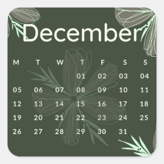 Pegatinas mes del año - December (S'L) *2022 Vierkante Sticker