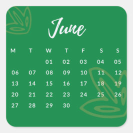 Pegatinas mes del año - June (S'G) *2022 Vierkante Sticker