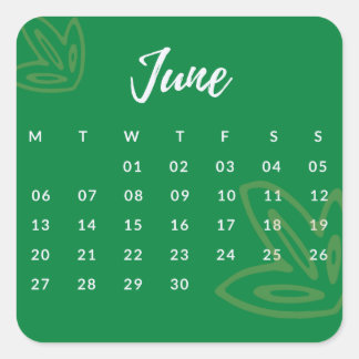 Pegatinas mes del año - June (S'G) *2022 Vierkante Sticker