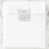 Pegatinas mes del año - June (S'I) *2022 Vierkante Sticker (Tas)