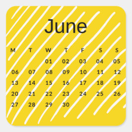 Pegatinas mes del año - June (S'J) *2022 Vierkante Sticker