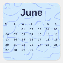 Pegatinas mes del año - June (S'K) *2022 Vierkante Sticker