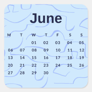 Pegatinas mes del año - June (S'K) *2022 Vierkante Sticker