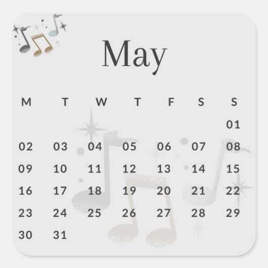 Pegatinas mes del año - May (S'I) *2022 Vierkante Sticker (Voorkant)