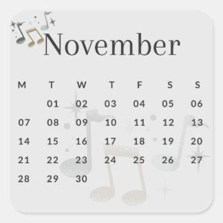 Pegatinas mes del año - November (S'I) *2022 Vierkante Sticker