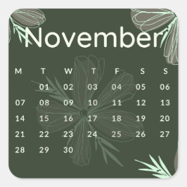 Pegatinas mes del año - November (S'L) *2022 Vierkante Sticker