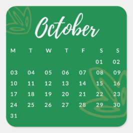 Pegatinas mes del año - October (S'G) *2022 Vierkante Sticker