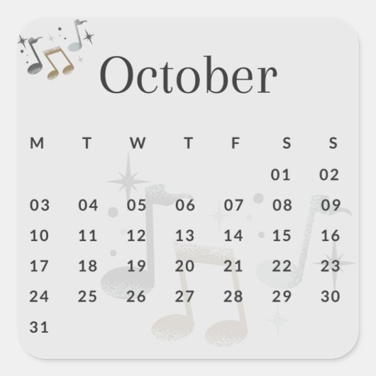 Pegatinas mes del año - October (S'I) *2022 Vierkante Sticker (Voorkant)