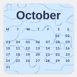 Pegatinas mes del año - October (S'K) *2022 Vierkante Sticker