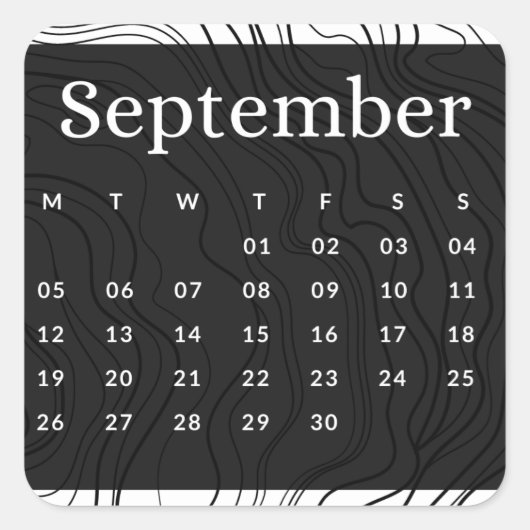 Pegatinas mes del año - September (S'B) Vierkante Sticker (Voorkant)
