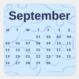 Pegatinas mes del año - September (S'K) *2022 Vierkante Sticker