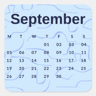 Pegatinas mes del año - September (S'K) *2022 Vierkante Sticker